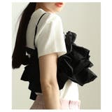 贅沢な立体感描くバックシャーリング撥水フリルビスチェ レディース ファッション | Sawa a la mode | 詳細画像4 