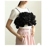 贅沢な立体感描くバックシャーリング撥水フリルビスチェ レディース ファッション | Sawa a la mode | 詳細画像7 