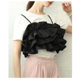 贅沢な立体感描くバックシャーリング撥水フリルビスチェ レディース ファッション | Sawa a la mode | 詳細画像21 