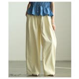 自然な奥行き生まれるメニータックハイウエストワイドパンツ レディース ファッショ… | Sawa a la mode | 詳細画像2 