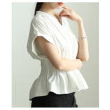 甘くなり過ぎないンタックペプラムダンガリーブラウス レディース ファッション | Sawa a la mode | 詳細画像4