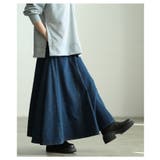 華やかに揺れるコットンデニムフレアゴアスカート レディース ファッション | Sawa a la mode | 詳細画像10 