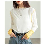女性らしさ宿る配色スリーブメロウパイピングカットソー レディース ファッション | Sawa a la mode | 詳細画像14