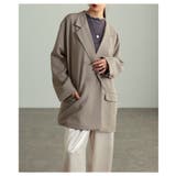 トレンド感溢れるオーバーダブルテーラードジャケット レディース ファッション | Sawa a la mode | 詳細画像12