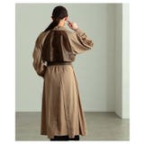 スパイス加えたレザードッキングストライプ柄トレンチコート レディース ファッショ… | Sawa a la mode | 詳細画像12