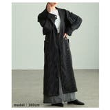 スパイス加えたレザードッキングストライプ柄トレンチコート レディース ファッショ… | Sawa a la mode | 詳細画像20