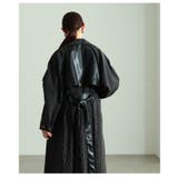 スパイス加えたレザードッキングストライプ柄トレンチコート レディース ファッショ… | Sawa a la mode | 詳細画像22