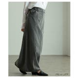 ヴィンテージ感漂うウォッシュ加工ラップデニムナロースカート レディース ファッシ… | Sawa a la mode | 詳細画像2 