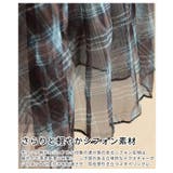 足下を軽やかにするチェック柄シフォンフレアスカート レディース ファッション | Sawa a la mode | 詳細画像11 