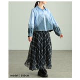 足下を軽やかにするチェック柄シフォンフレアスカート レディース ファッション | Sawa a la mode | 詳細画像13 