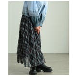 足下を軽やかにするチェック柄シフォンフレアスカート レディース ファッション | Sawa a la mode | 詳細画像20 