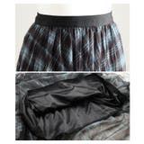 足下を軽やかにするチェック柄シフォンフレアスカート レディース ファッション | Sawa a la mode | 詳細画像23 