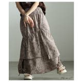 遊び心漂うチェック柄アシンメトリードロストスカート レディース ファッション | Sawa a la mode | 詳細画像2 