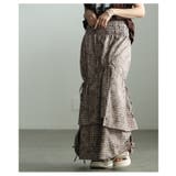 遊び心漂うチェック柄アシンメトリードロストスカート レディース ファッション | Sawa a la mode | 詳細画像4 