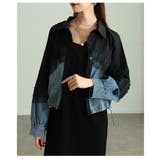 重ねて魅せるチュールレイヤードデニムドッキングシャツ レディース トップス | Sawa a la mode | 詳細画像16