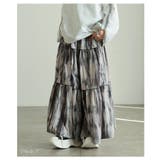 大人の余裕をまとうニュアンス柄ティアードスカート レディース スカート | Sawa a la mode | 詳細画像2 