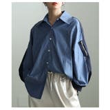 モード感度漂う異素材ドッキングストライプ柄シャツ レディース ファッション | Sawa a la mode | 詳細画像18