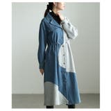 流れるラインに惹かれる異素材MIXドロストシャツワンピース レディース ファッシ… | Sawa a la mode | 詳細画像7
