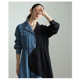 流れるラインに惹かれる異素材MIXドロストシャツワンピース レディース ファッシ… | Sawa a la mode | 詳細画像18