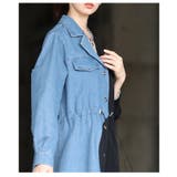 流れるラインに惹かれる異素材MIXドロストシャツワンピース レディース ファッシ… | Sawa a la mode | 詳細画像22