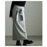 お洒落好き必見！一体スリーブ腰巻風カットリブナロースカート レディース ファッシ… | Sawa a la mode | 詳細画像2 