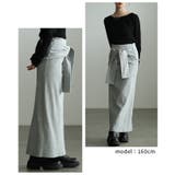 お洒落好き必見！一体スリーブ腰巻風カットリブナロースカート レディース ファッシ… | Sawa a la mode | 詳細画像9 