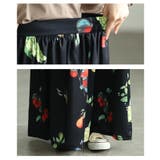 足下華やぐトロピカルフルーツ柄ギャザーフレアスカート レディース ファッション | Sawa a la mode | 詳細画像5