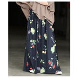 足下華やぐトロピカルフルーツ柄ギャザーフレアスカート レディース ファッション | Sawa a la mode | 詳細画像7