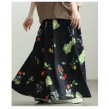 足下華やぐトロピカルフルーツ柄ギャザーフレアスカート レディース ファッション | Sawa a la mode | 詳細画像13