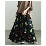 足下華やぐトロピカルフルーツ柄ギャザーフレアスカート レディース ファッション | Sawa a la mode | 詳細画像14