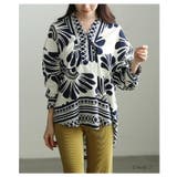 大胆柄で魅せるアフリカン柄キーネックチュニック レディース トップス | Sawa a la mode | 詳細画像2
