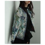 フラワージャガードデニムジャケット レディース ファッション | Sawa a la mode | 詳細画像12