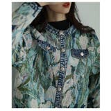 フラワージャガードデニムジャケット レディース ファッション | Sawa a la mode | 詳細画像14