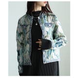 フラワージャガードデニムジャケット レディース ファッション | Sawa a la mode | 詳細画像16