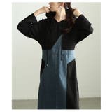 異素材で差がつくデニム切替フーディーワンピース レディース ワンピース | Sawa a la mode | 詳細画像4