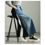 サイドラインで魅せるデニム切替スポーティーフレアスカート レディース スカート | Sawa a la mode | 詳細画像18