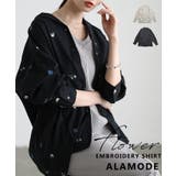 開放感を描く花柄刺繍オープンカラーコットンシャツ レディース ファッション | Sawa a la mode | 詳細画像1 