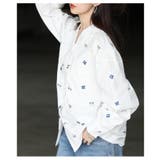 開放感を描く花柄刺繍オープンカラーコットンシャツ レディース ファッション | Sawa a la mode | 詳細画像7 