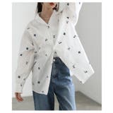開放感を描く花柄刺繍オープンカラーコットンシャツ レディース ファッション | Sawa a la mode | 詳細画像10 