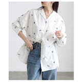 開放感を描く花柄刺繍オープンカラーコットンシャツ レディース ファッション | Sawa a la mode | 詳細画像11 