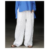 足下華やぐクロシェレースイージーワイドパンツ レディース ファッション | Sawa a la mode | 詳細画像17 