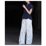 大人に馴染む華やかな花柄プリントタックワイドパンツ レディース ファッション | Sawa a la mode | 詳細画像17 