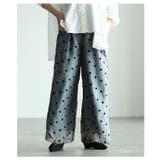シアーで魅せるフロッキードットシアーワイドパンツ レディース パンツ | Sawa a la mode | 詳細画像2