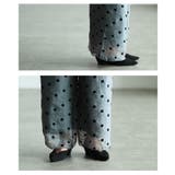シアーで魅せるフロッキードットシアーワイドパンツ レディース パンツ | Sawa a la mode | 詳細画像5