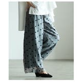 シアーで魅せるフロッキードットシアーワイドパンツ レディース パンツ | Sawa a la mode | 詳細画像8