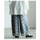 シアーで魅せるフロッキードットシアーワイドパンツ レディース パンツ | Sawa a la mode | 詳細画像9