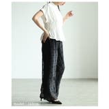 シアーで魅せるフロッキードットシアーワイドパンツ レディース パンツ | Sawa a la mode | 詳細画像13