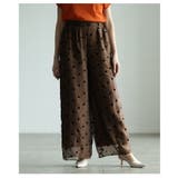 シアーで魅せるフロッキードットシアーワイドパンツ レディース パンツ | Sawa a la mode | 詳細画像15