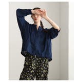 軽やかな風を纏うシアーデニムギャザー裾ドロストシャツ レディース ファッション | Sawa a la mode | 詳細画像4 