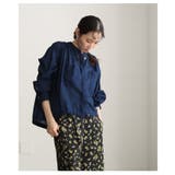 軽やかな風を纏うシアーデニムギャザー裾ドロストシャツ レディース ファッション | Sawa a la mode | 詳細画像11 